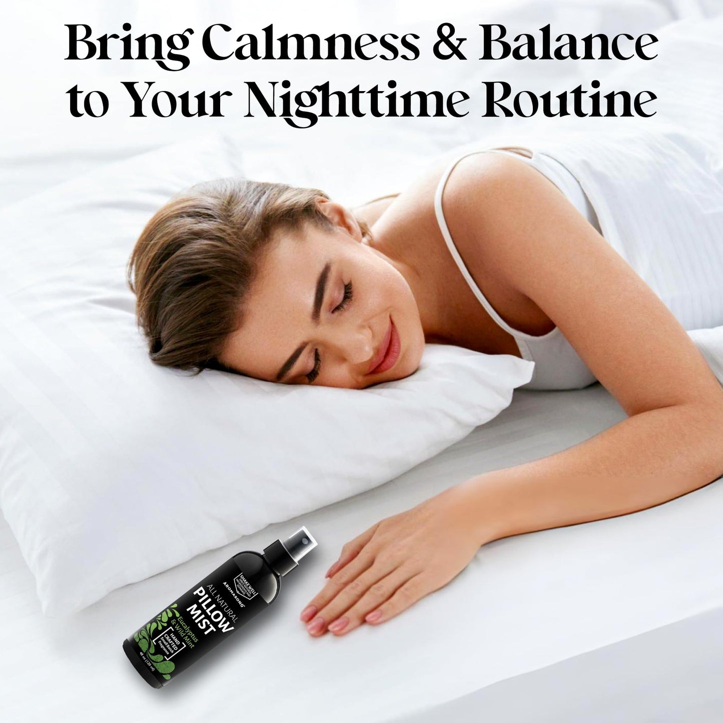 Aromasong Eucalyptus & Wild Mint Pillow Spray – All-Natural Sleep Mist for Deep Sleep