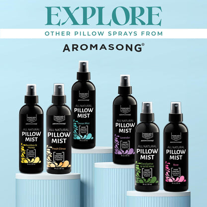 Aromasong Eucalyptus & Wild Mint Pillow Spray – All-Natural Sleep Mist for Deep Sleep