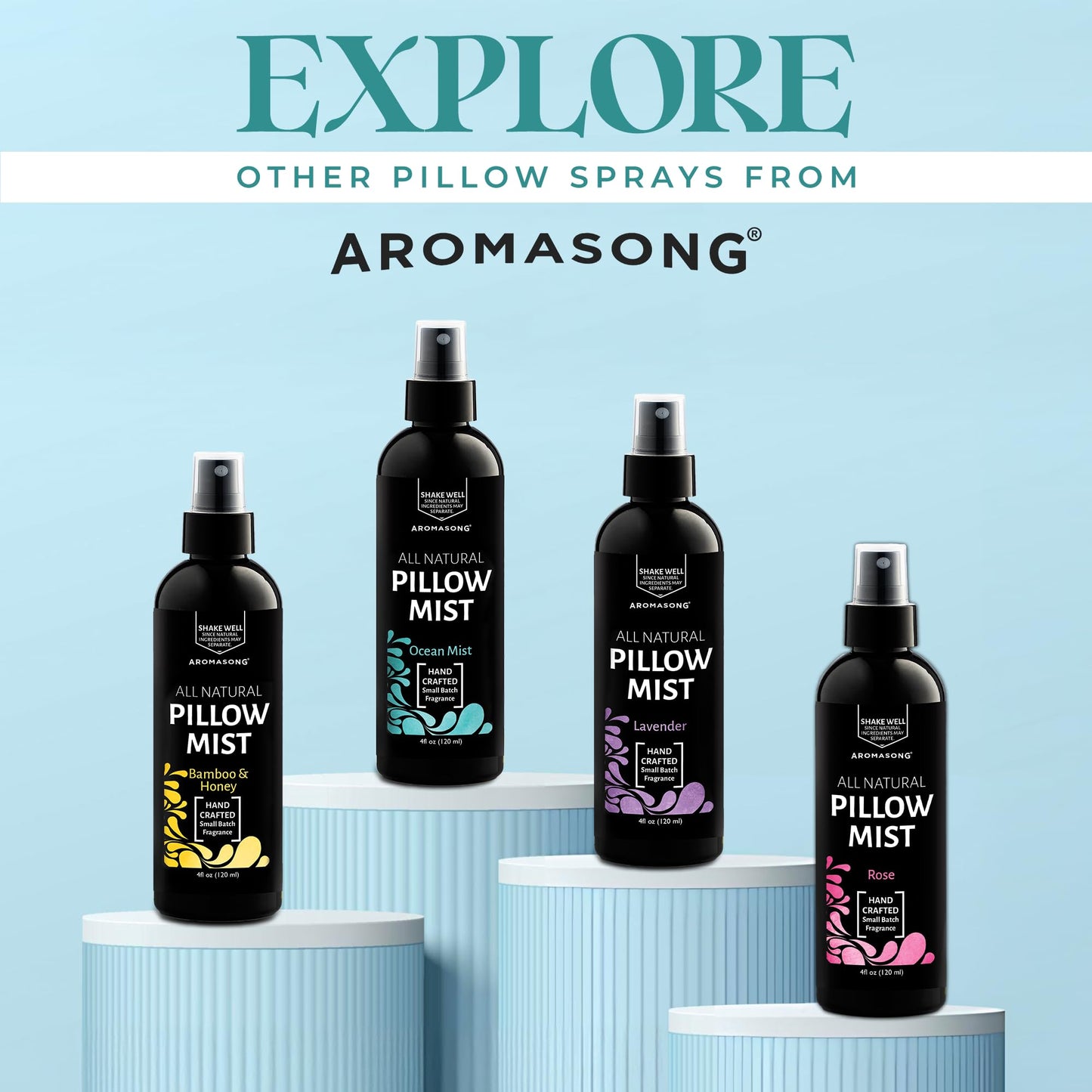 Aromasong Lavender Pillow Spray - All-Natural Calming Sleep Mist
