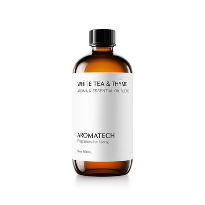 AromaTech White Tea & Thyme Essential Oil Blend – 16 oz (500 mL) for Ultrasonic Diffusers