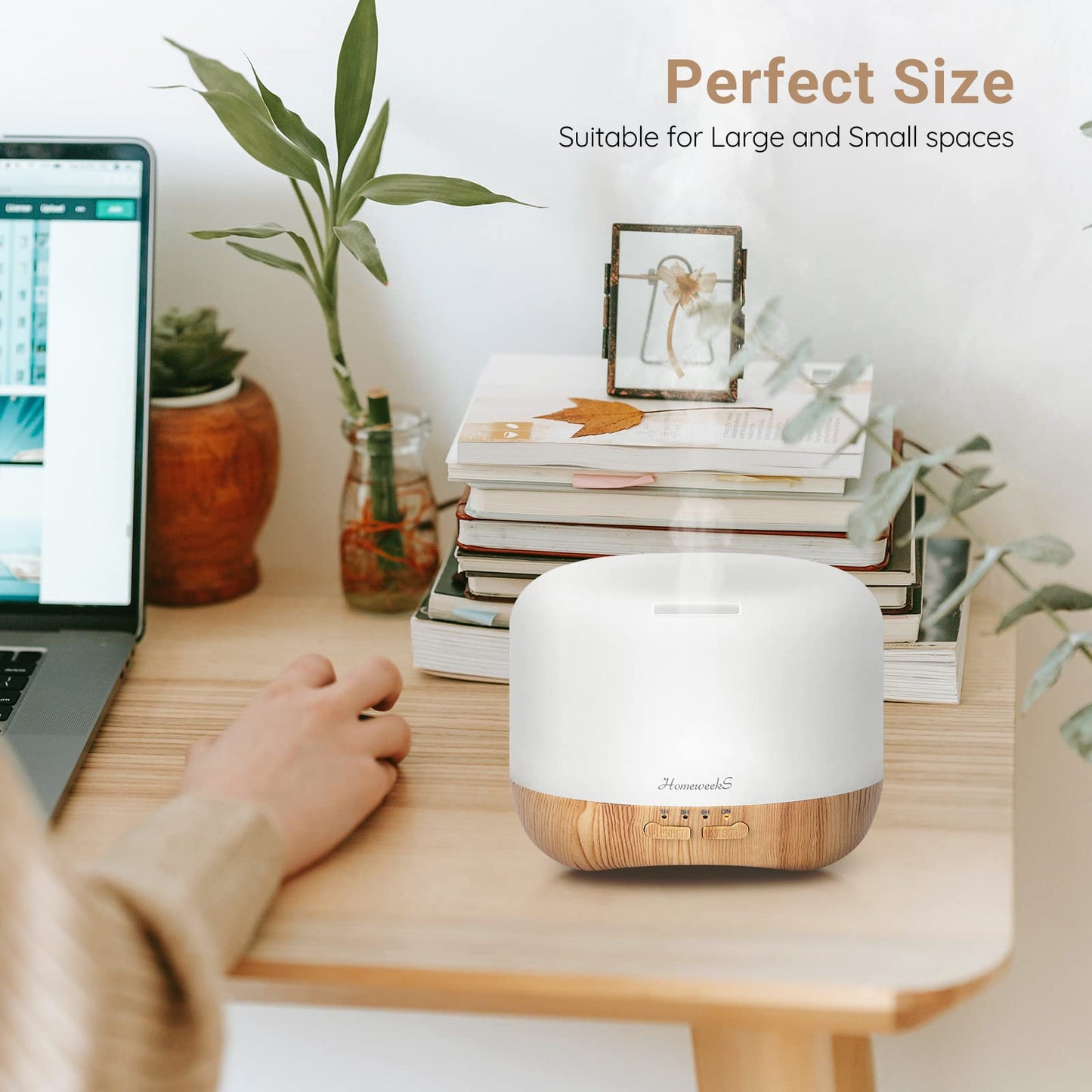 Aromatherapy Diffuser 500ML – Ultrasonic Humidifier with Auto-Off & Cool Mist