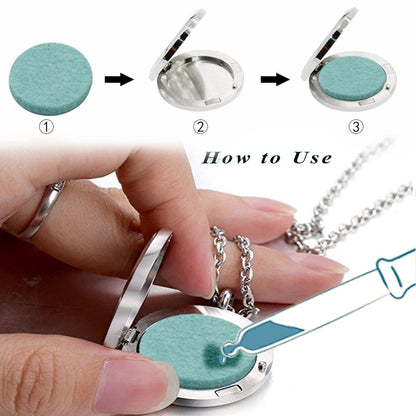 Aromatherapy Essential Oil Diffuser Necklace - Stainless Steel Locket Pendant Tree of Life