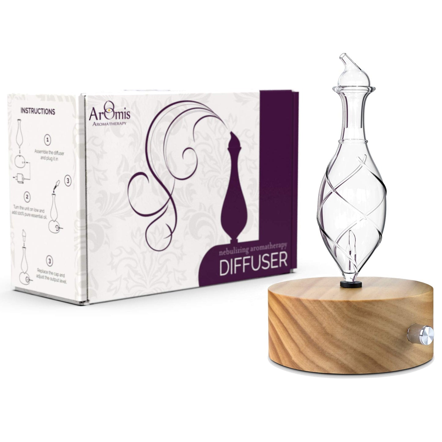 ArOmis Aromatherapy Wood & Glass Diffuser - Solum Lux Vitis