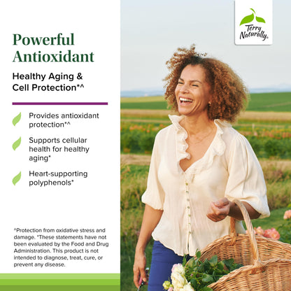 Terry Naturally Aronia Berry 300 – Antioxidant Support for Heart & Cellular Health – Vegan & Gluten-Free – 30 Capsules