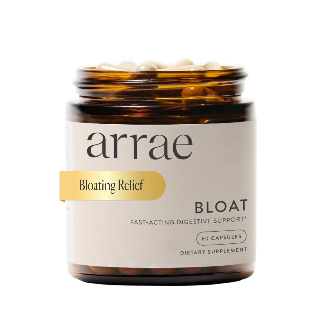 Arrae Bloat Digestive Enzymes – Fast-Acting, All-Natural Relief Capsules, 60 Count