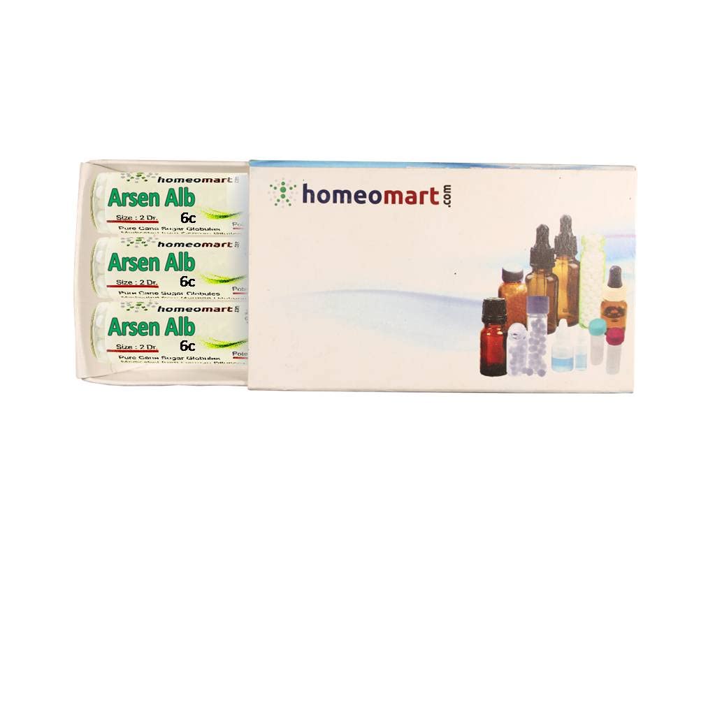 Homeomart.com Arsenicum Album Homeopathy Pellets (Pills) in 6C Potency, Pack of 3