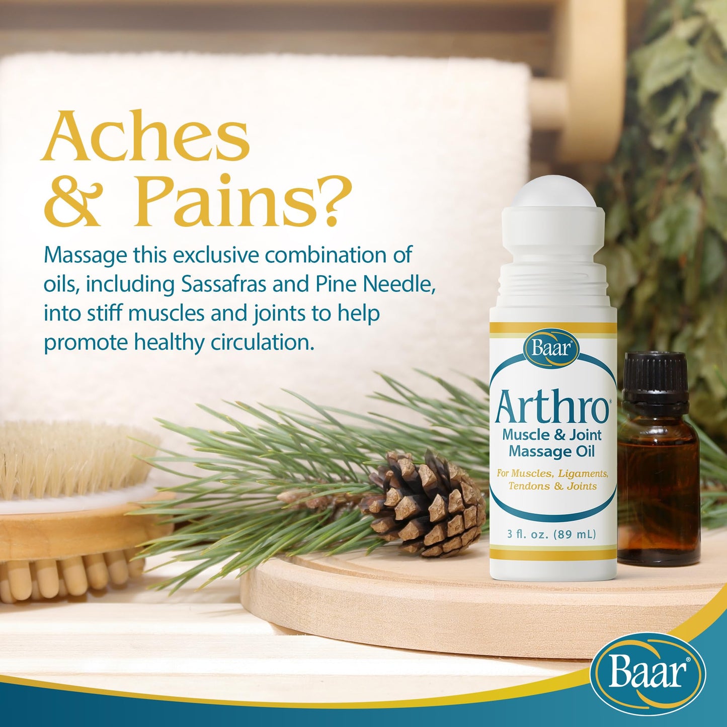 Arthro Muscle & Joint Masssage Oil Roll-On – 3 fl oz x2