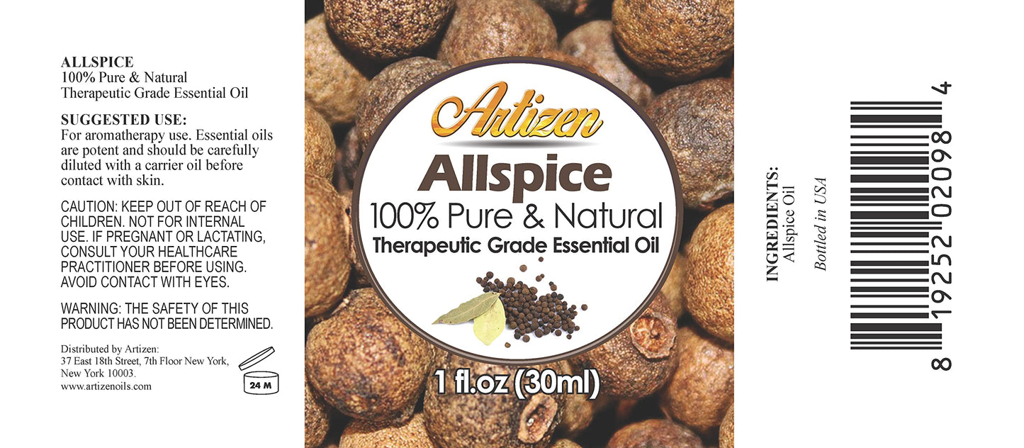 Artizen Allspice Essential Oil 30ml (1 oz) - 100% Pure & Undiluted