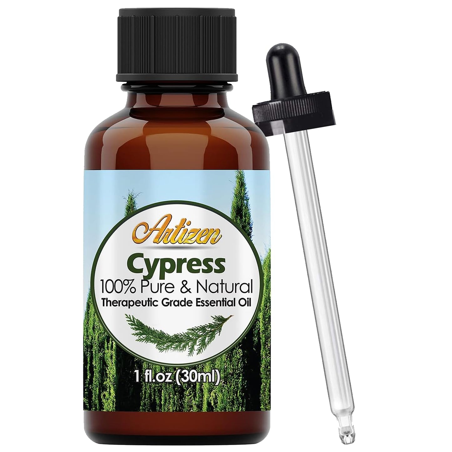 Artizen Cypress Essential Oil – 30ml (1 Fl Oz) – Pure & Natural