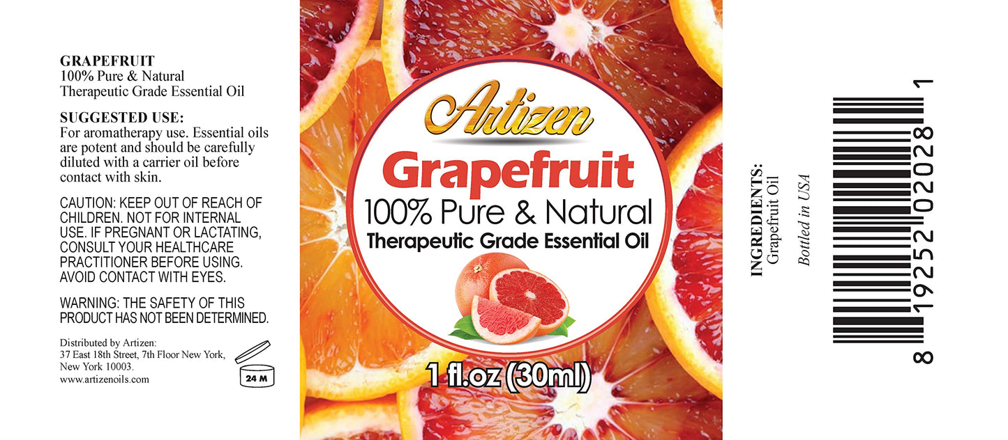 Artizen Grapefruit Essential Oil 30ml (1 fl oz) – Pure & Natural