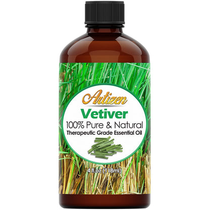 Artizen Vetiver Essential Oil 4oz - 100% Pure