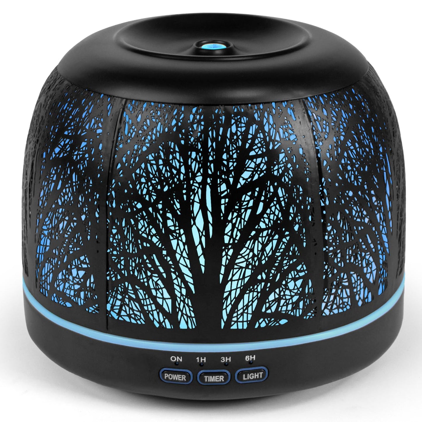 ARVIDSSON 500ml Essential Oil Diffuser – Metal Diffuser for Large Rooms, 7-Color Mood Light, Auto Shut-Off, Timer, Gift for Women – Black Tree