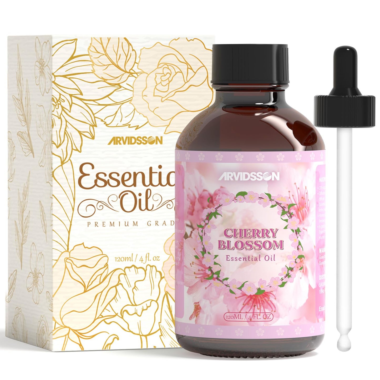 ARVIDSSON Cherry Blossom Essential Oil 4 oz | Pure & Natural Aromatherapy