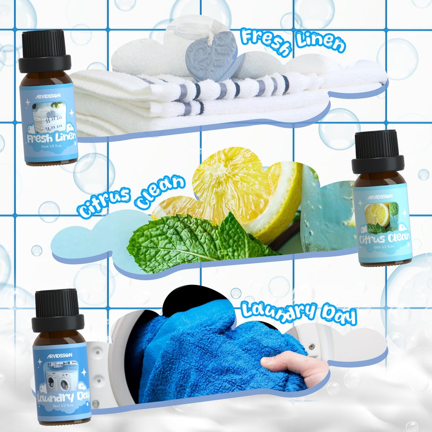 Laundry Collection Essential Oil Set | ARVIDSSON Natural Clean Fragrance