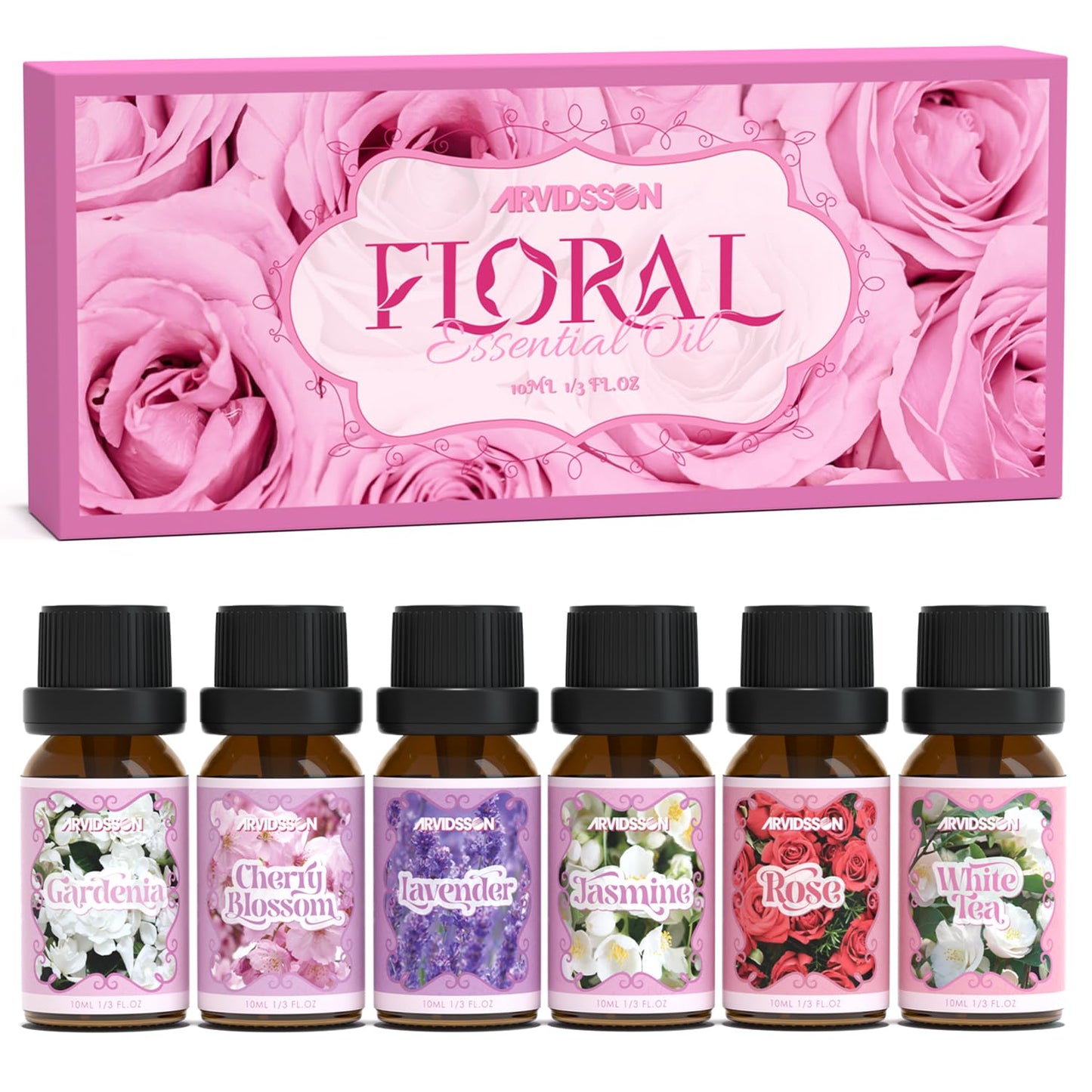 ARVIDSSON Floral Essential Oils – Lavender, Jasmine, Rose & More