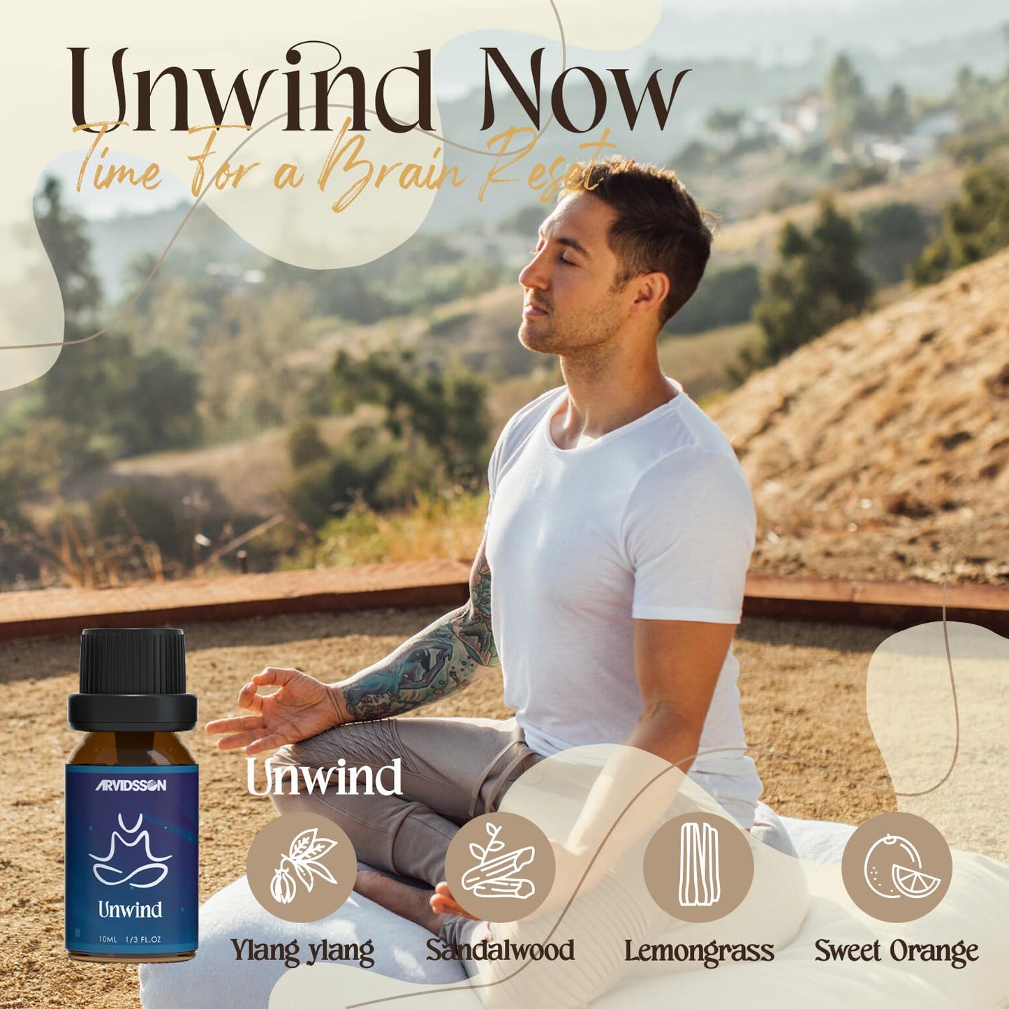 Essential Oil Blends Set – ARVIDSSON Natural Diffuser Oils for Well-Being Gift