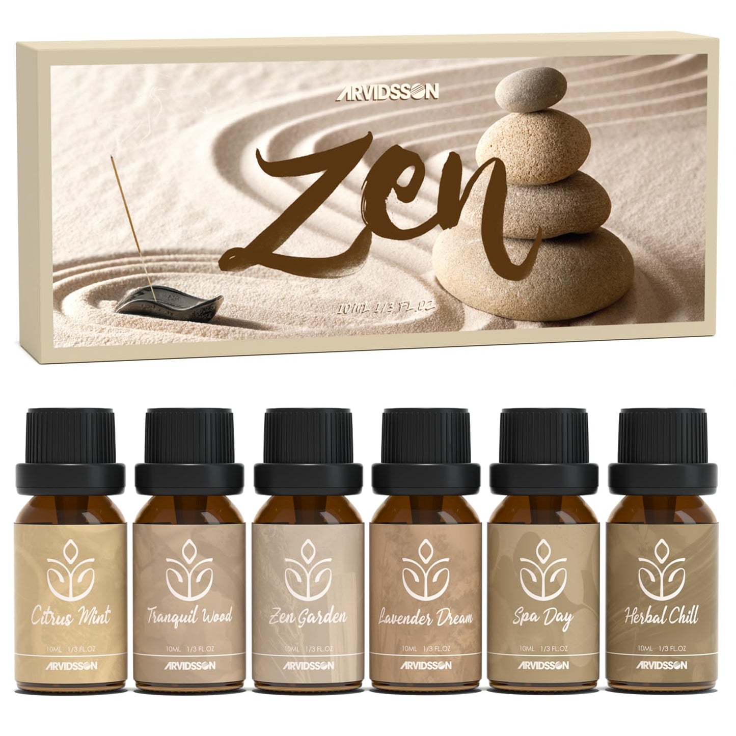 ARVIDSSON Zen Essential Oils Set – Relaxing Diffuser Oils for Home