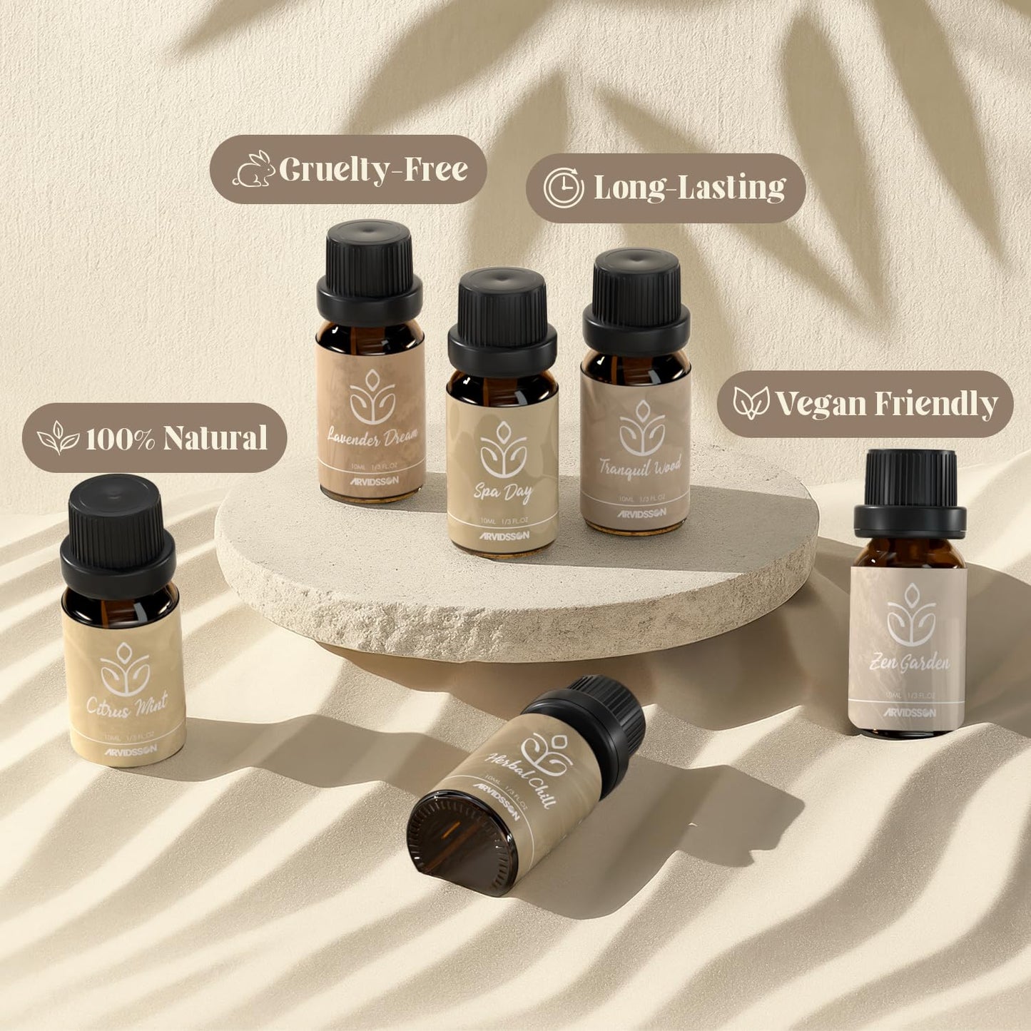 ARVIDSSON Zen Essential Oils Set – Relaxing Diffuser Oils for Home