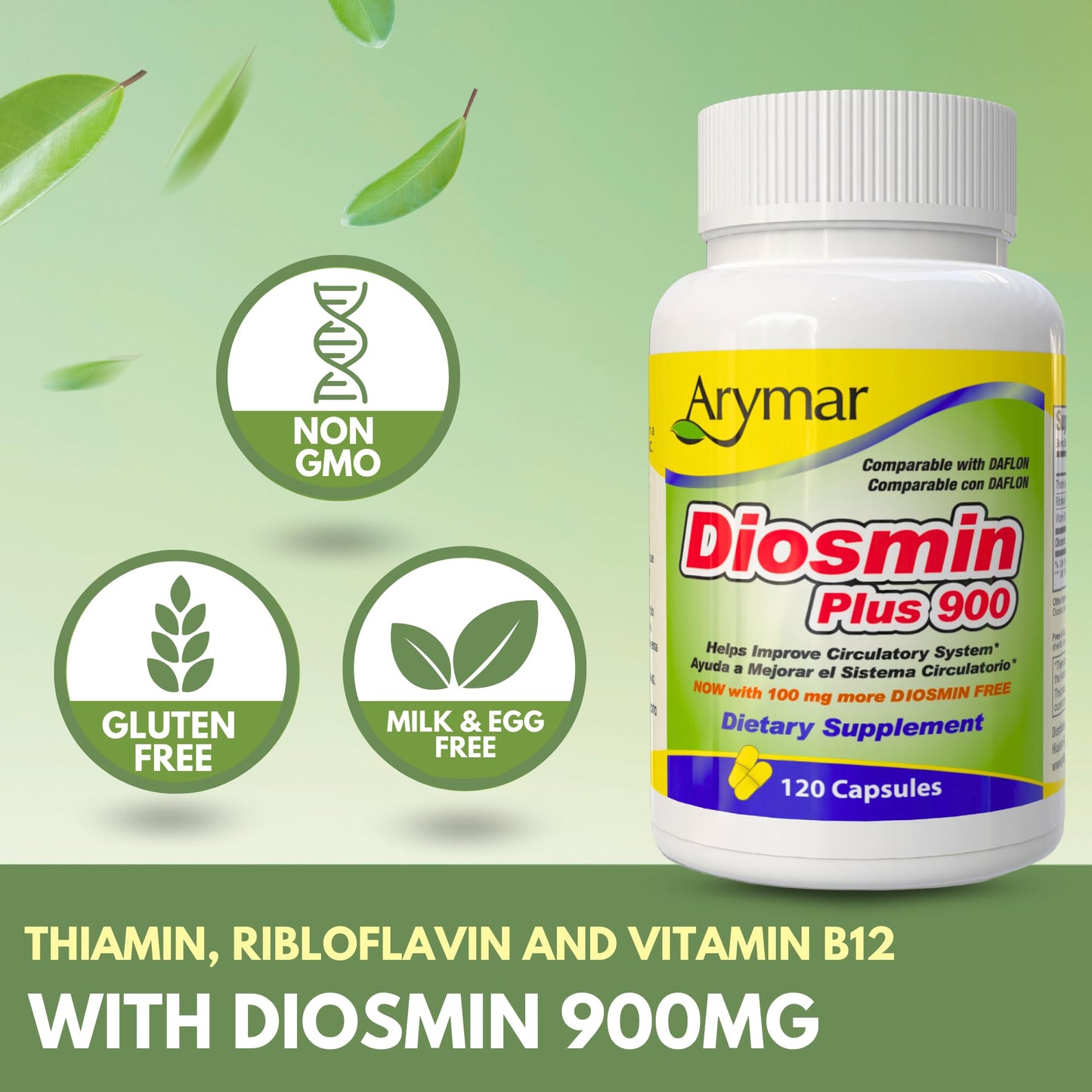 Arymar Diosmin Plus 900 – Circulatory System Support | 60 Capsules