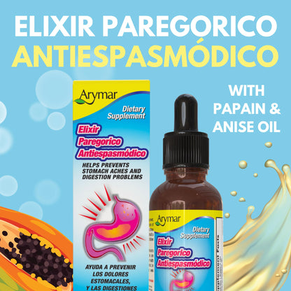 Arymar Elixir Paregorico Antiespasmodico - Digestive Support Supplement - 1 oz