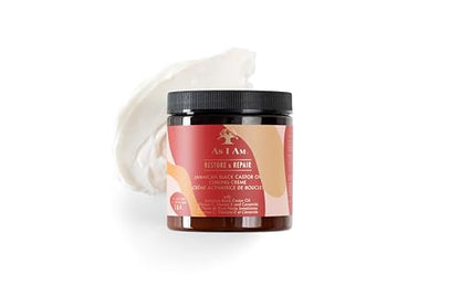AS I AM Jamaican Black Castor Oil Curling Creme – Hair Styling, Sulfate Free