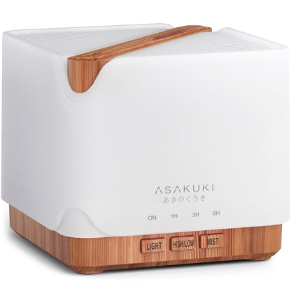 ASAKUKI 700 ml Premium Essential Oil Diffuser 5-in-1 Ultrasonic Humidifier
