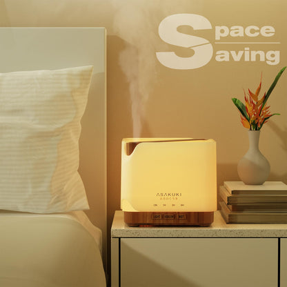 ASAKUKI 700 ml Premium Essential Oil Diffuser 5-in-1 Ultrasonic Humidifier