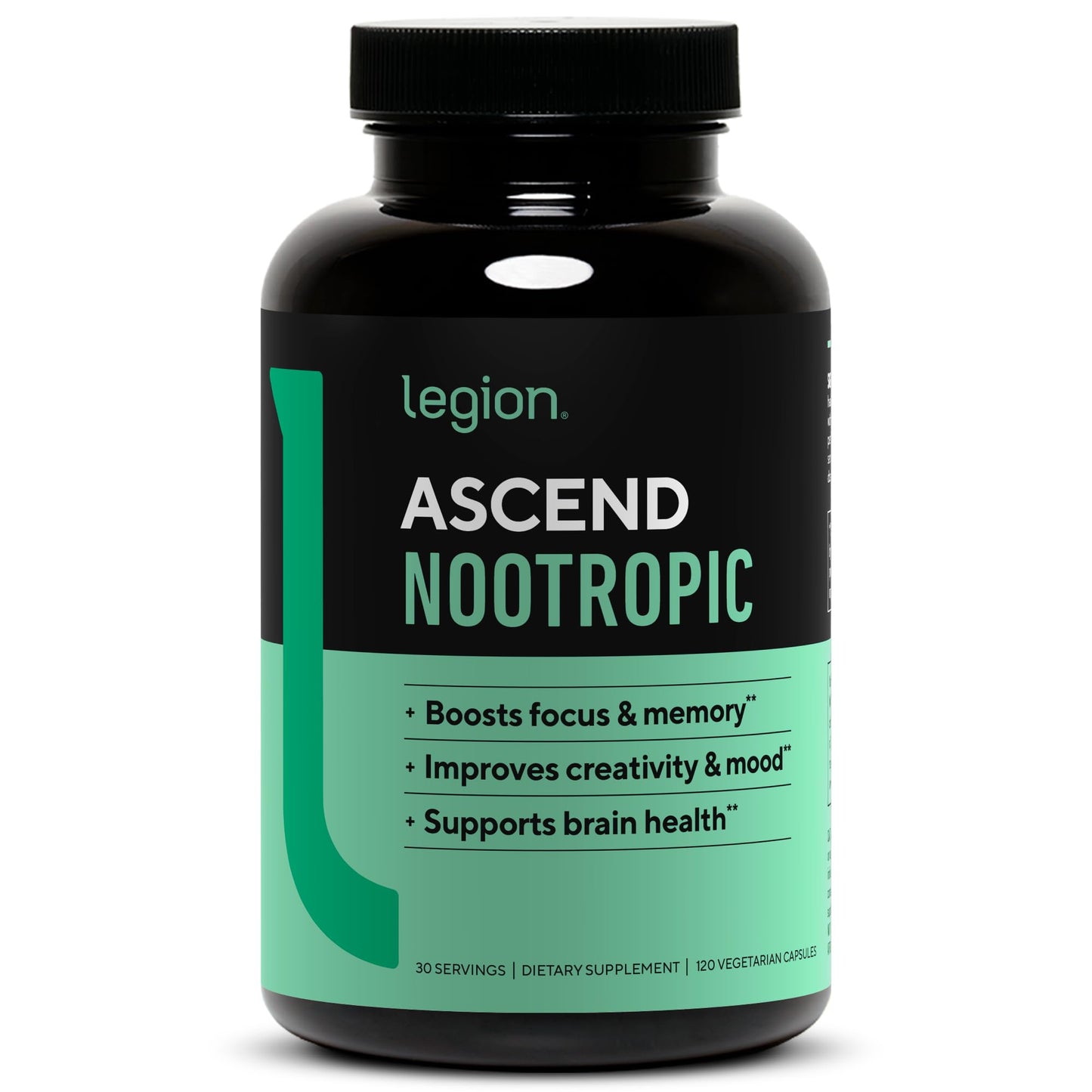 LEGION Ascend Nootropic | All-Natural Brain Support + Alpha-GPC
