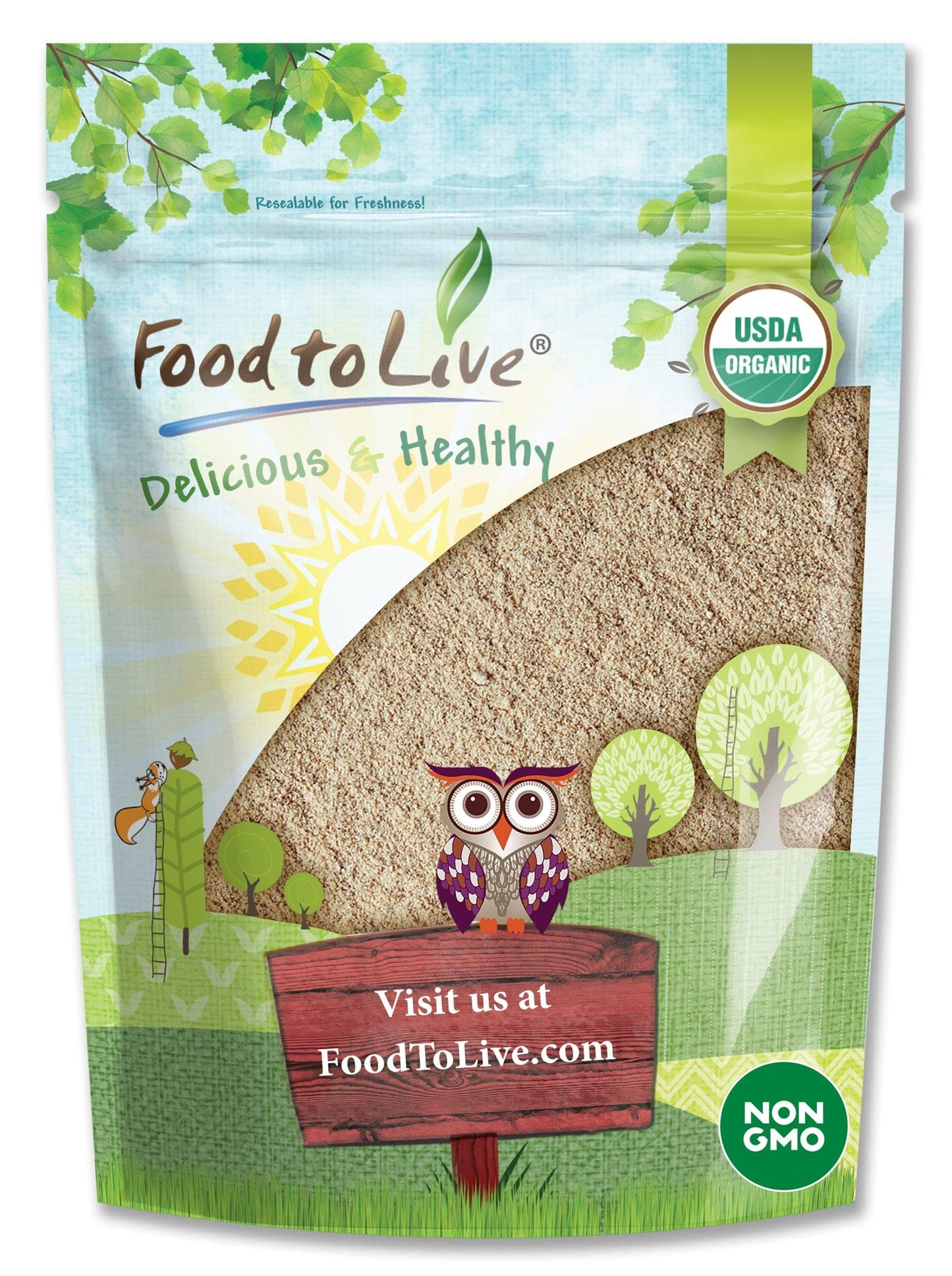 Food to Live Organic Ashwagandha Root Powder - 8 Oz, Non-GMO, Finely Ground
