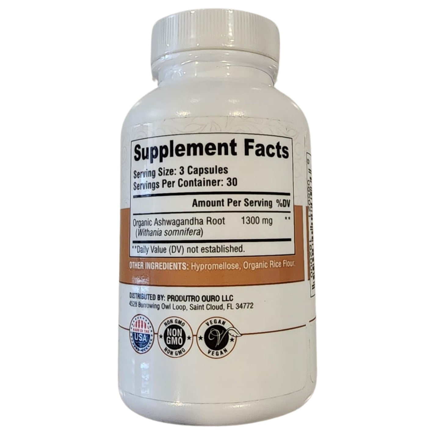 ME GUSTA HEALTH Ashwagandha Root Powder Capsules 1300mg – 90 Veg Capsules – Immune & Mood Support
