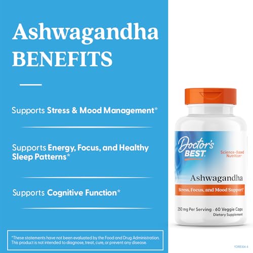 Doctor's Best Ashwagandha with Sensoril – 125mg, 60 Count