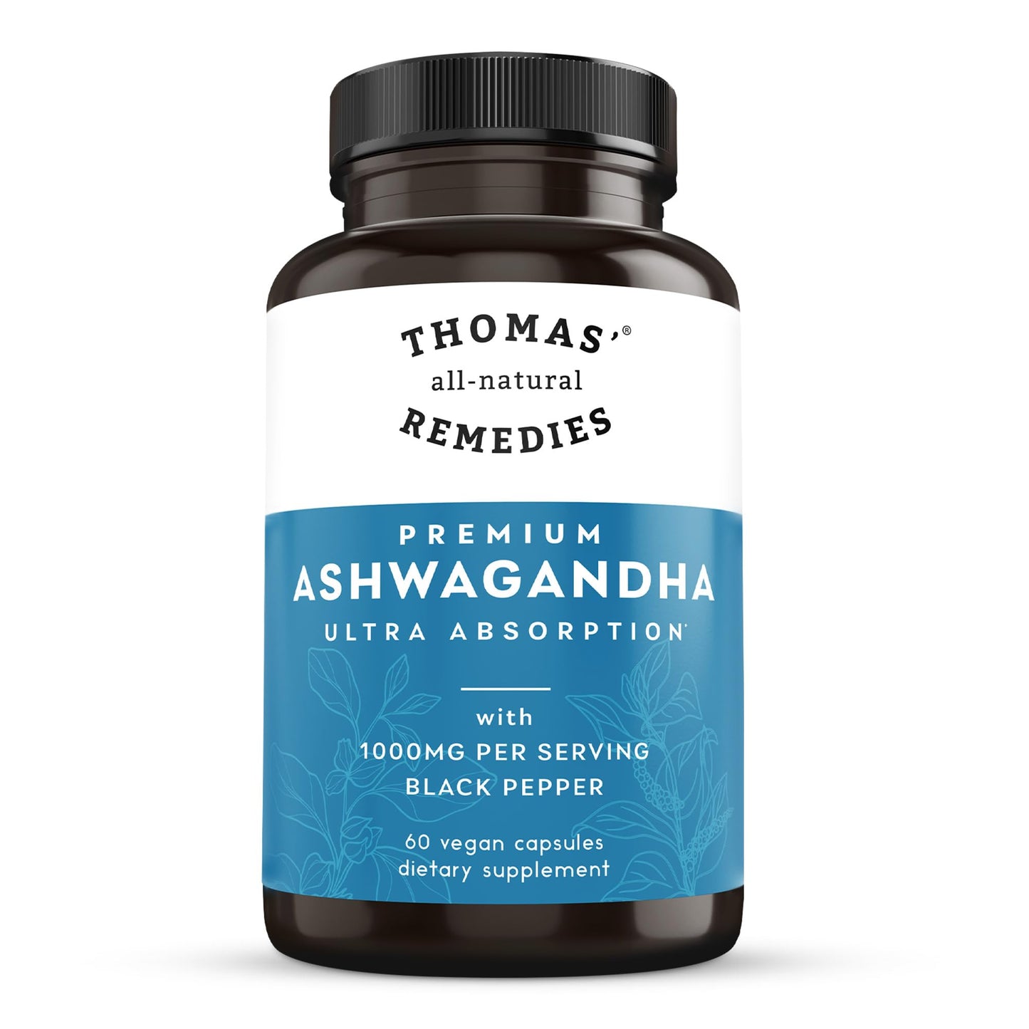 Thomas' Organic Ashwagandha 1000mg – Stress & Mood Support