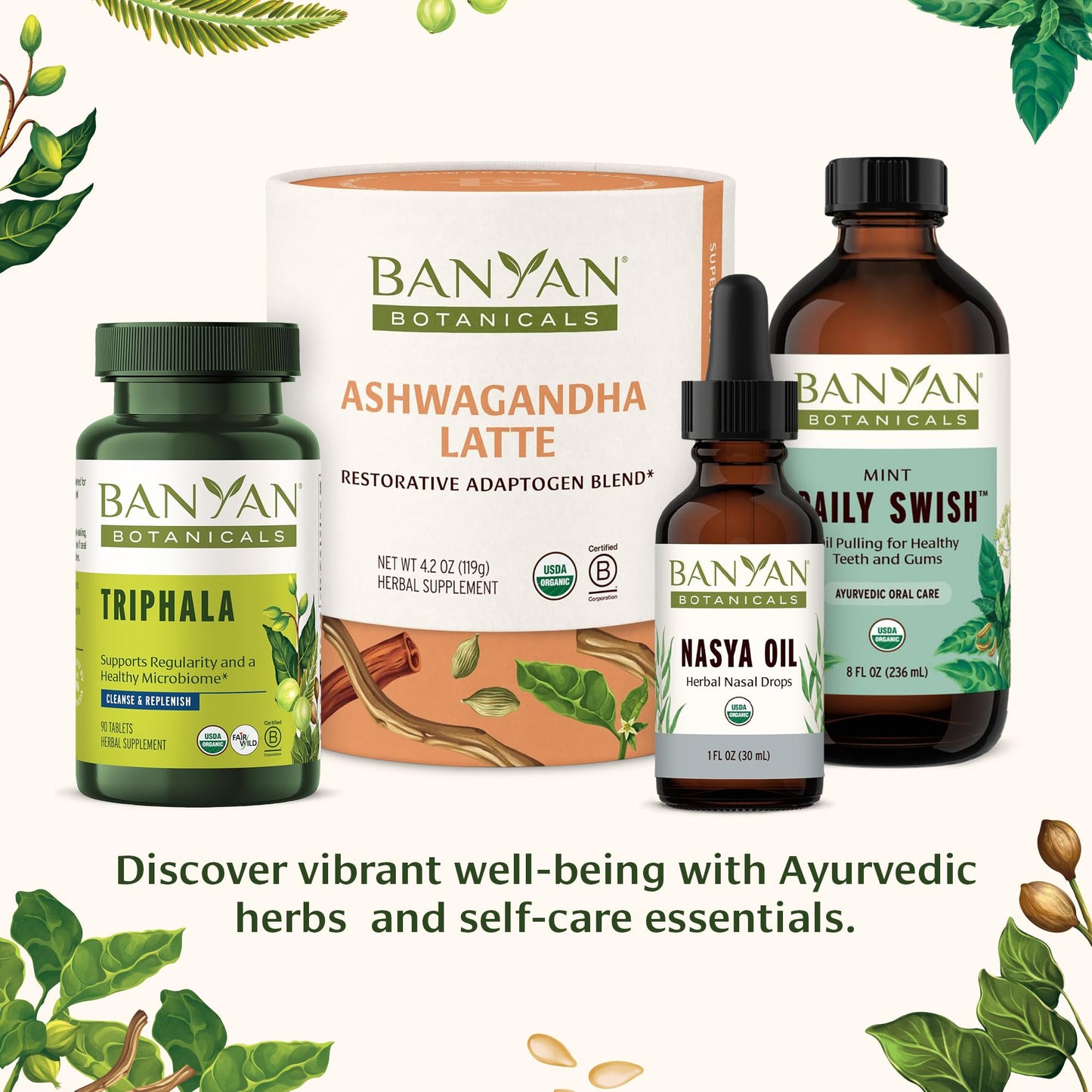 Banyan Botanicals Ashwagandha Tablets – Organic Ashwagandha Root, Non-GMO, Vegan – 180 Tablets