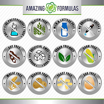 Amazing Formulas Ashwagandha – 5200 mg/Serving | 120 Veggie Caps | USA Made