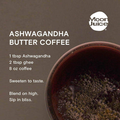 Moon Juice Organic Ashwagandha Supplement – KSM-66 Root Powder (15:1) for Focus, Mood & Stress, 72 Servings