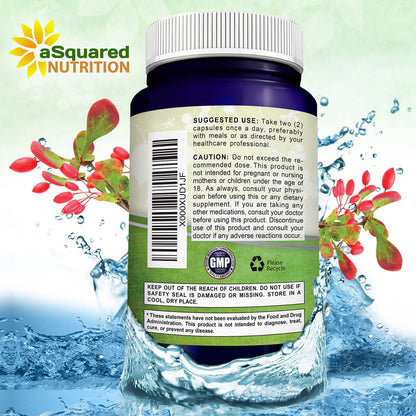 aSquared Nutrition Pure Berberine 1000mg – 180 Veggie Capsules | Max Strength HCl