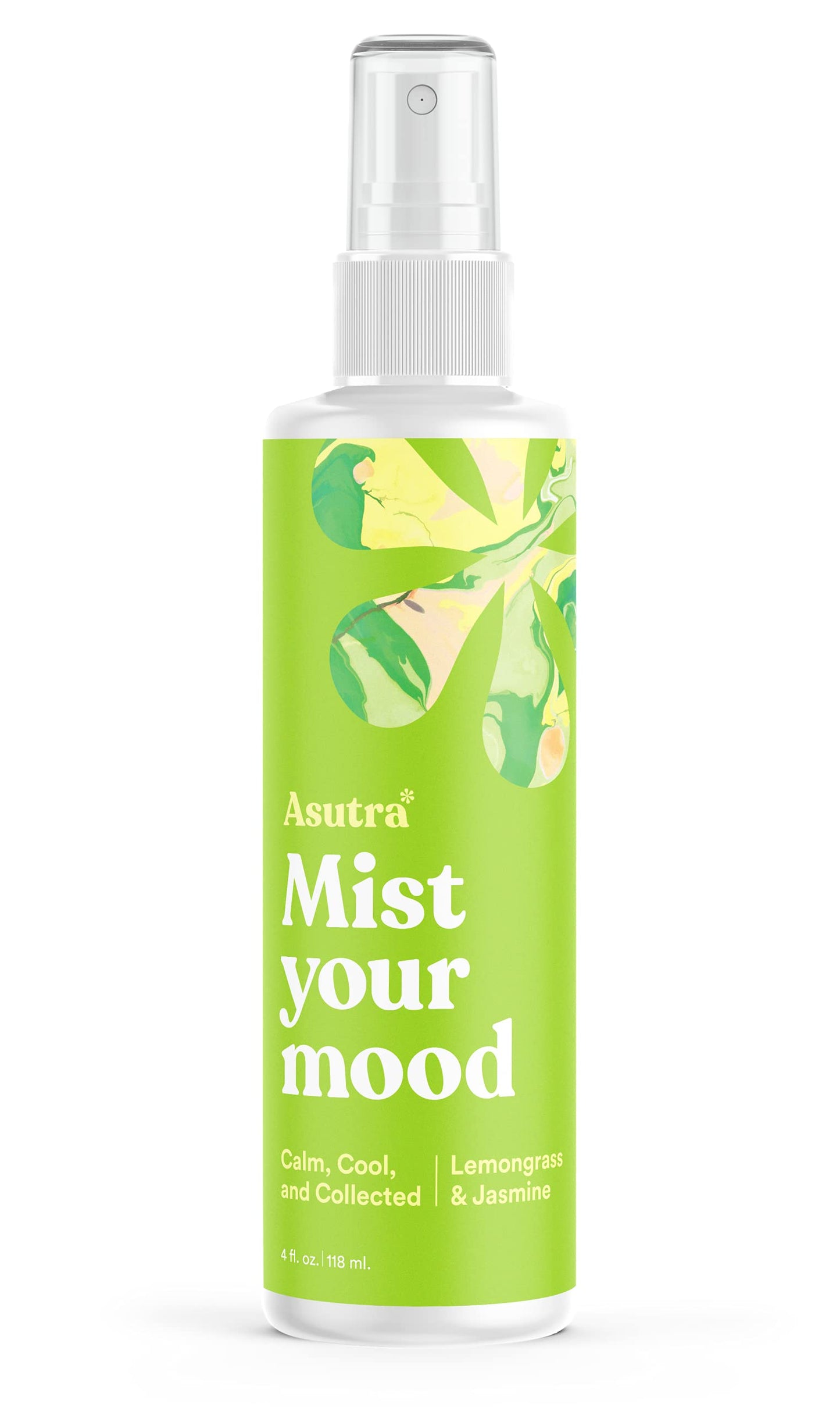 ASUTRA Multi-Use Essential Oil Aromatherapy Spray – Lemongrass & Jasmine, 4 fl oz