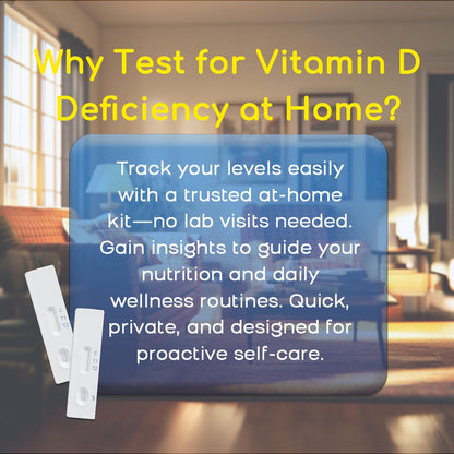 Vitamin D Test at-Home [2 Tests], Vitamin D Deficiency Test for Kids & Adults with Rapid Result in 15 Minutes