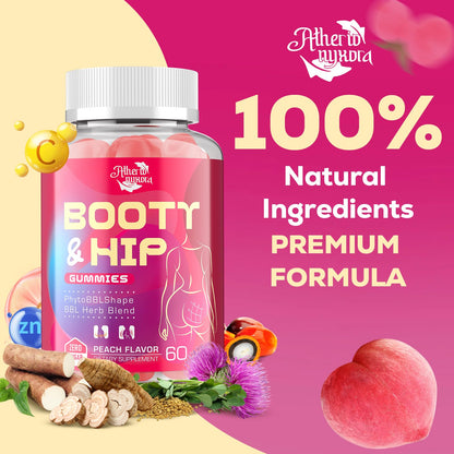 Atherionyxora Booty Gummies for Women – BBL Glow with Collagen & Herbal Blend (120)