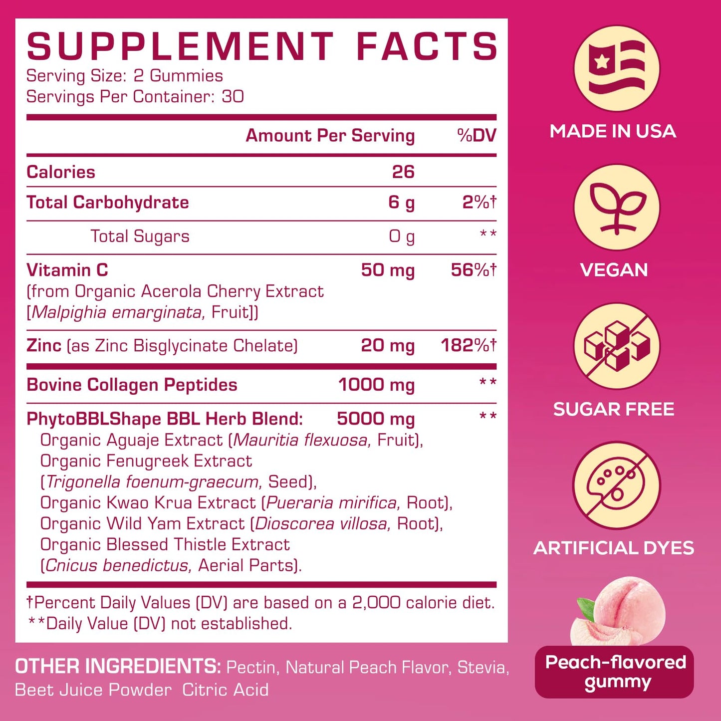 Atherionyxora Booty Gummies for Women – BBL Glow with Collagen & Herbal Blend (120)