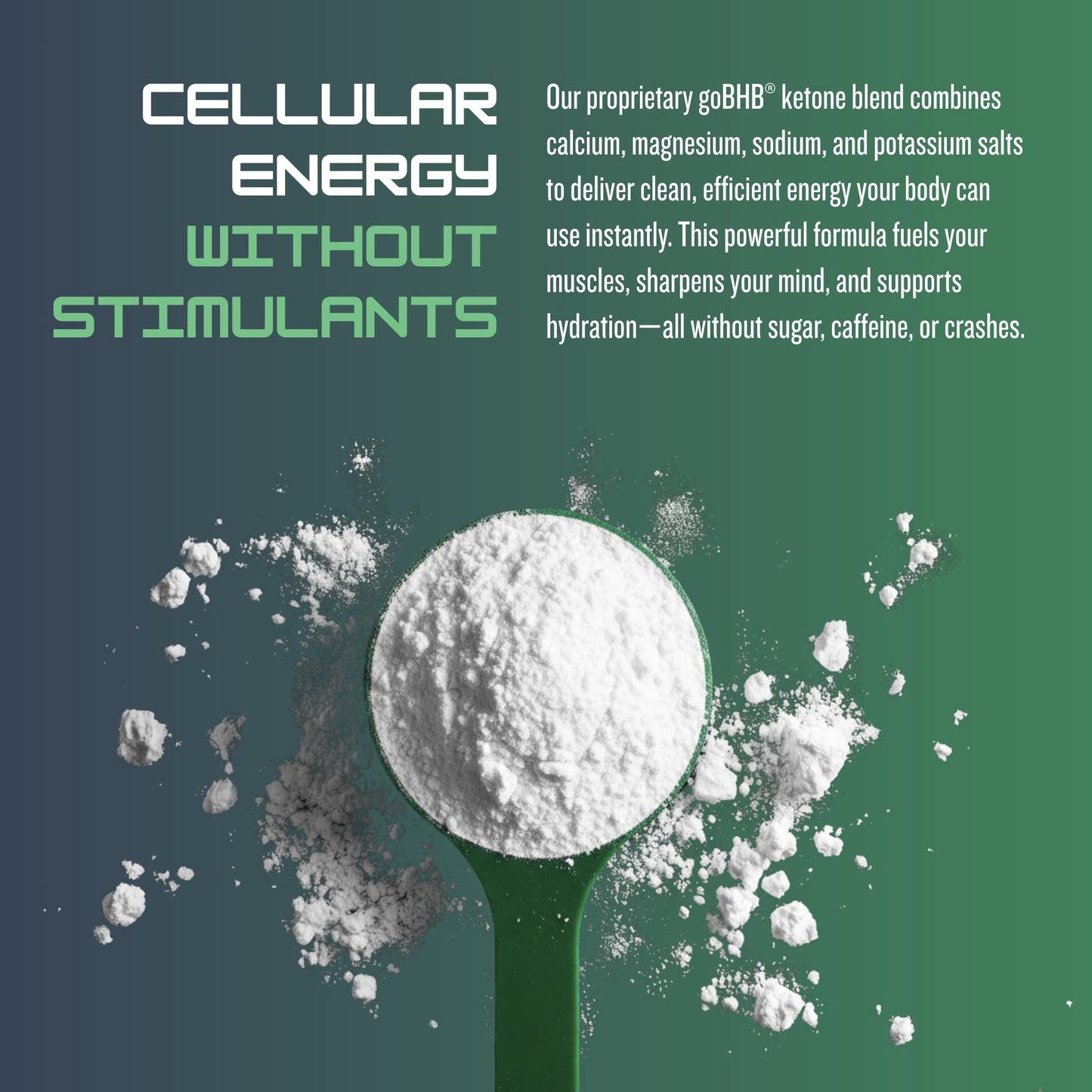 CleanForm goBHB Clean Energy Powder – Caffeine-Free Cellular Fuel with BHB