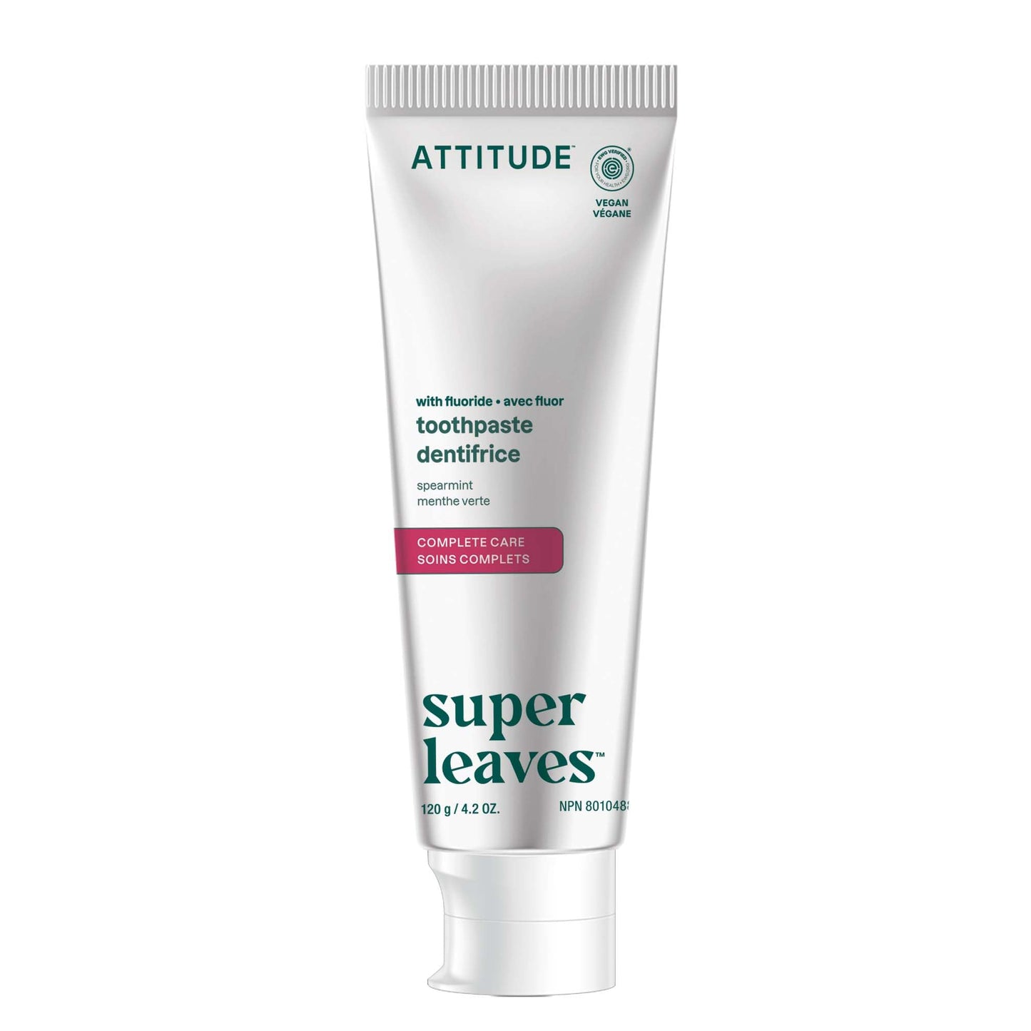 ATTITUDE Complete Care Toothpaste with Fluoride | Spearmint, Vegan & Cruelty-Free