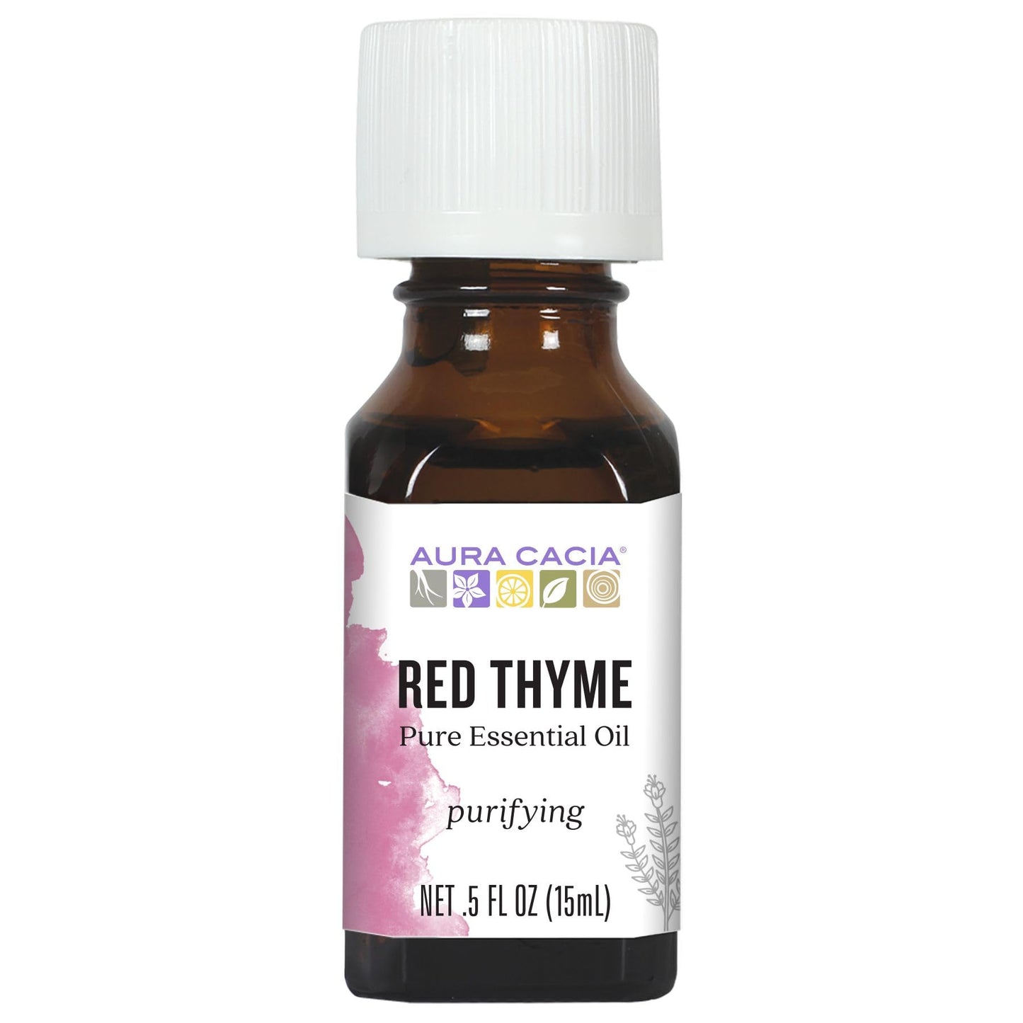 Aura Cacia Red Thyme Essential Oil – GC/MS Tested for Purity – 15ml (0.5 fl oz)
