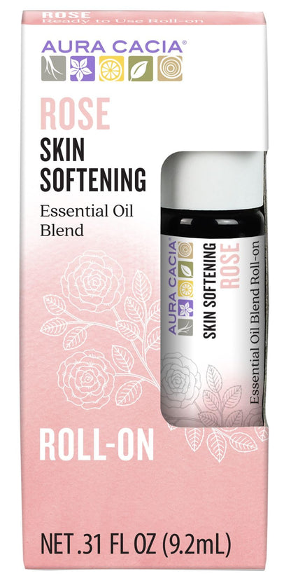 Aura Cacia Rose Roll-On – 0.31 fl oz | Rose Essential Oil Blend