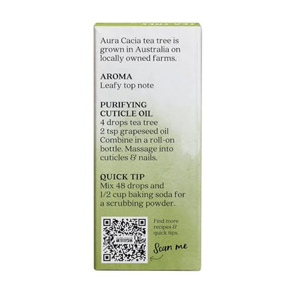 Aura Cacia Tea Tree Essential Oil – 100% Pure Therapeutic Grade, 15 ml