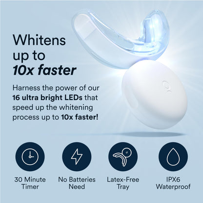 Auraglow Teeth Whitening Kit with LED Light – 35% Carbamide Peroxide, 20 Treatments