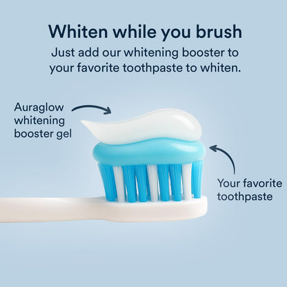Auraglow Whitening Toothpaste Booster – 9% Hydrogen Peroxide Gel, 2.6oz