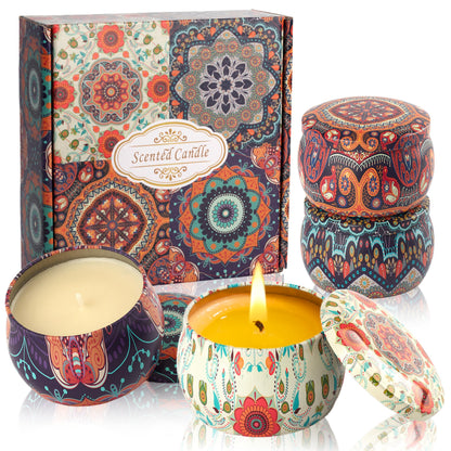 Auralome Scented Candles Gift Set – 4x 4.4oz Soy Wax Aromatherapy Candles