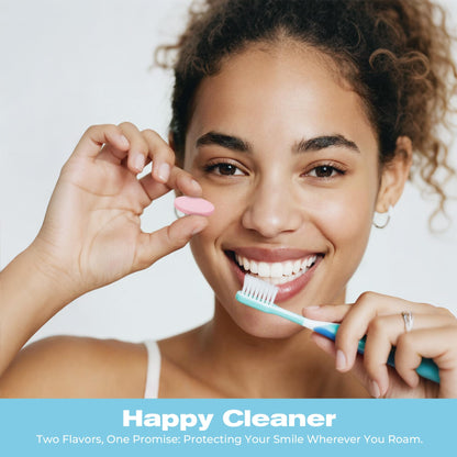 Auranexa Happy Cleaner Toothpaste Tablets – Mixed Pack (Watermelon Mint & Mint Lime) Fluoride-Free Nano Hydroxyapatite
