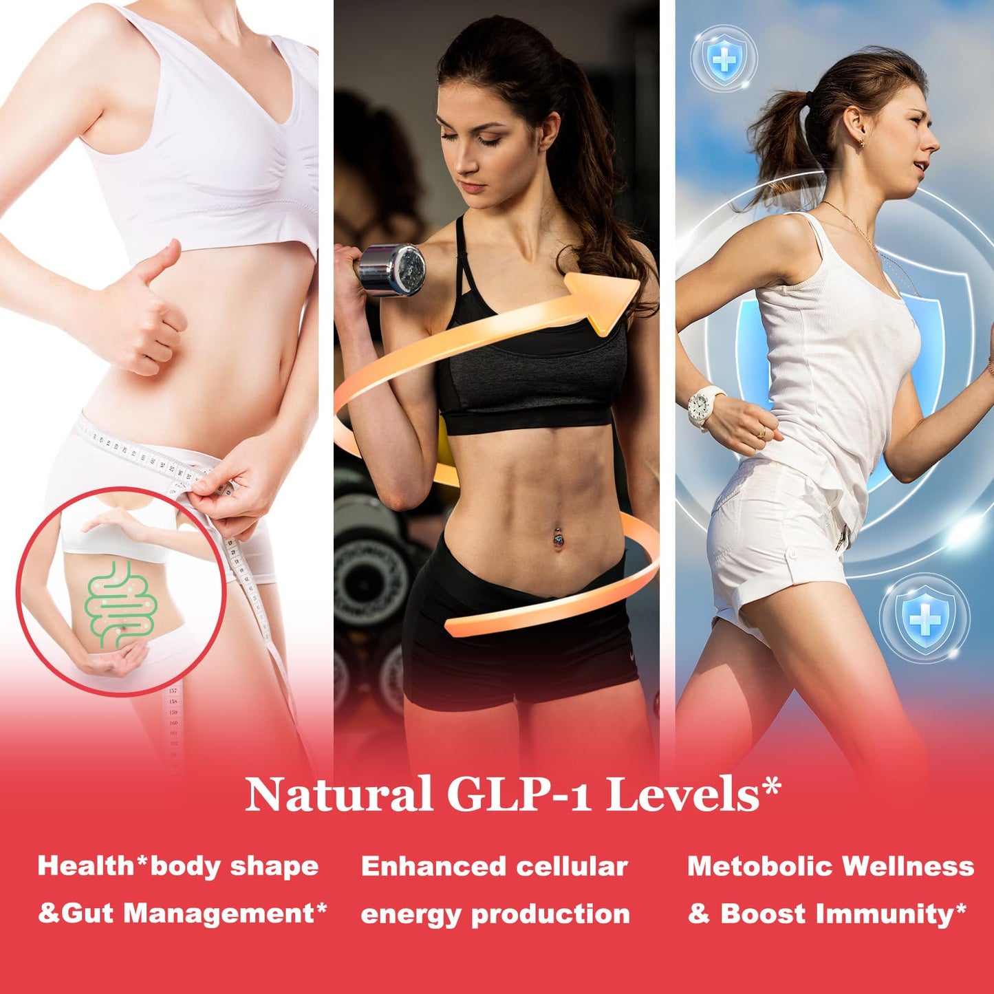 AuraraNeNourish 2-Pack GLP-1 Probiotic Gummies with Akkermansia & Berberine
